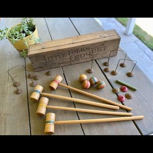 Kids vintage croquet set